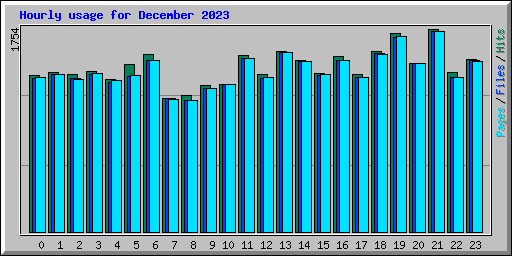 Hourly usage for December 2023